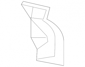 Rear left fender liner Mitsubishi Outlander 14-21 plastic, rear part, broken mount