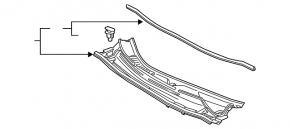 Windscreen wiper grille plastic Lexus CT200h 11-17