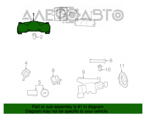 Instrument cluster Chrysler 200 11-14 without display, scratches, sand inside