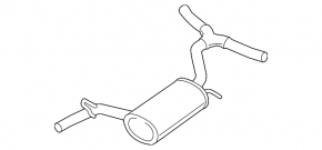 Exhaust line center section VW Passat b7 12-15 USA 3.6
