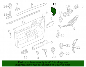 Mirror cover inner left VW Jetta 11-18 USA scratch