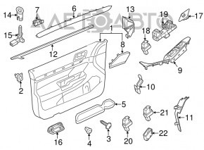 Mirror cover inner left VW Jetta 11-18 USA scratch