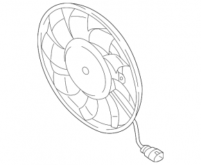 Cooling fan right VW Tiguan 18-24 320mm