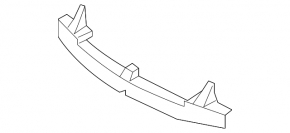 Infiniti G25 G37 4D 10-15 Front Bumper Absorber