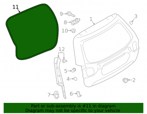 Rubber seal for trunk door Subaru Forester 19-24 SK