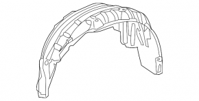 Rear right mudguard Lexus RX350 RX450h 10-15