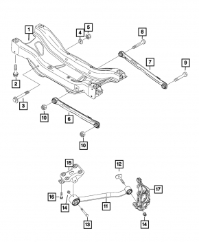 Rear subframe Jeep Compass 17- fwd