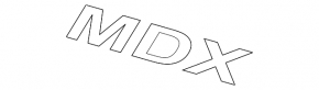 Emblem inscription MDX tailgate Acura MDX 17-20 rest