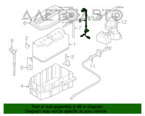 Positive battery terminal Porsche Cayenne 11-17 fastening break