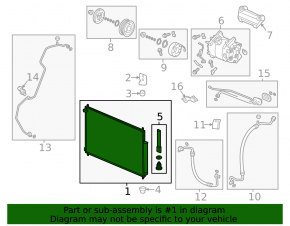 Honda CRV 12-16 air conditioning condenser radiator