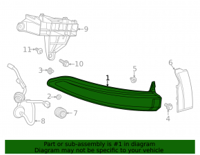 Light outer wing left Toyota Venza 21-