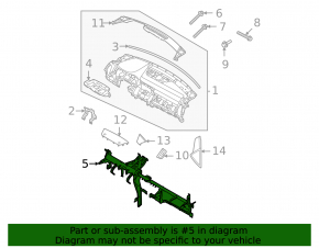 Kia Sorento 21-24 HEV, PHEV under-dash reinforcement pipe