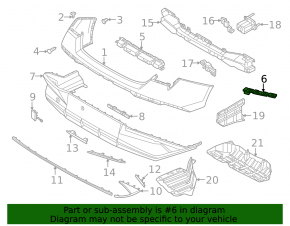 Left rear bumper mount for Hyundai Elantra 24-25