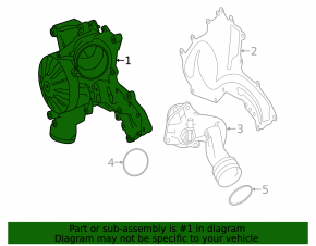 Water pump Mercedes GLE 63 16-19 5.5