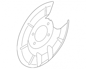Brake Disc Cover Rear Left Lincoln MKC 15-19