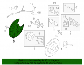 Brake Disc Cover Rear Left Lincoln MKC 15-19