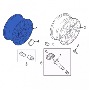 Wheel disk R16 Ford Ecosport 18-22 type 1, light curb