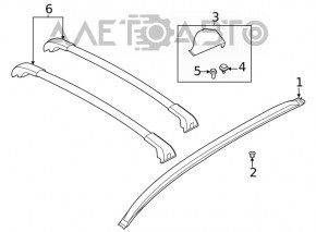 Roof rails 2pcs Ford Escape MK4 20-24