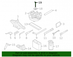 Audi Q8 spare tire mounting bolt 19-25