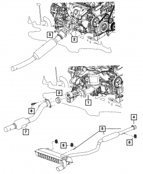 Muffler rear part with barrel Jeep Compass 11-16 2.0, 2.4