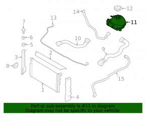 Coolant expansion tank for BMW 3 F30 12-18 N47