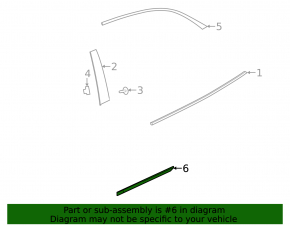 Door molding lower rear left Chevrolet Malibu 13-15