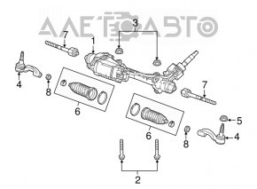 Steering tip left Cadillac ATS 13- awd CTR