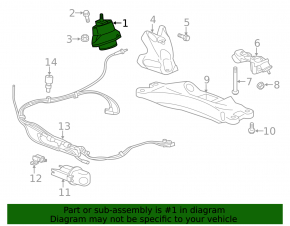 Engine mount left Cadillac CTS 14- 2.0T RWD