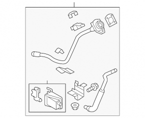 Kia Optima 11-16 hybrid fuel filler neck