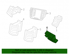 Volvo XC90 25-26 center console air vent type 2