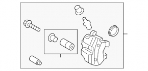 Front right caliper assembly for Volvo XC40 19-22, 345/30mm