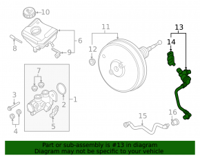 Audi Q8 19-25 vacuum booster sensor with tube