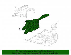 Audi Q7 19-26 steering column switch assembly for cruise control