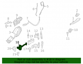 Door limiter rear left BMW 5 F10 11-16