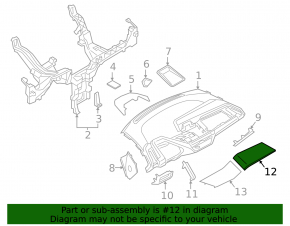 Glove box trim upper BMW i3 14-20