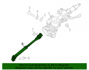 Steering cardan shaft Kia Sorento 16-20 for start-stop button