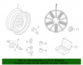 Wheel disk R18 VW Tiguan 09-17