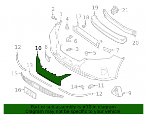 Upper front bumper trim for Nissan Murano 19-24 restyling