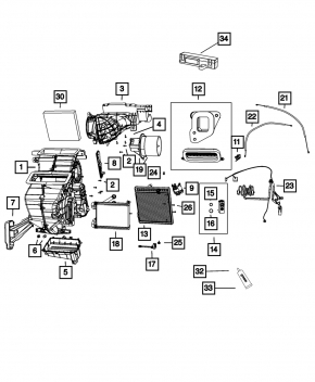 Heater assembly Fiat 500 12-19