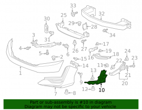 DRL mount right Honda Clarity 18-21 usa, mount broken