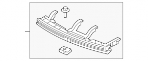 Front Bumper Center Bracket for Honda Pilot 16-22 2019-21