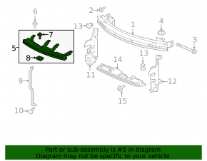 Front Bumper Center Bracket for Honda Pilot 16-22 2019-21