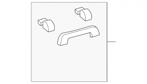 Ceiling handle rear left Toyota Highlander 08-13 gray