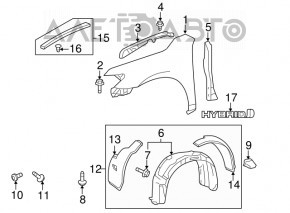 Hybrid Wing Emblem Left Toyota Camry v40