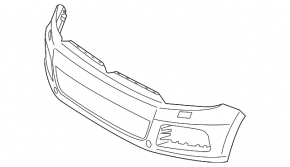 Bare front bumper for VW Touareg 11-14