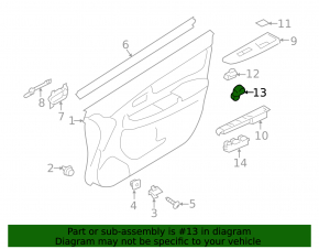 Front Right Window Regulator Subaru XV Crosstrek 13-15
