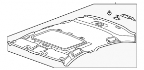 Honda Accord 13-17 gray headliner for sunroof