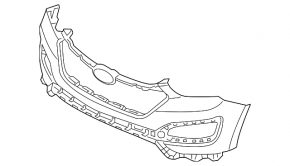 Front bumper bare Hyundai Santa FE Sport 13-16 pre-restored upper part USA