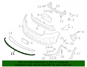Front Bumper Lip Extension Kia Sorento 19-20 Structure, Black, Sport