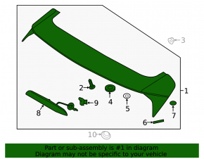 Hyundai Tucson 19-21 trunk spoiler